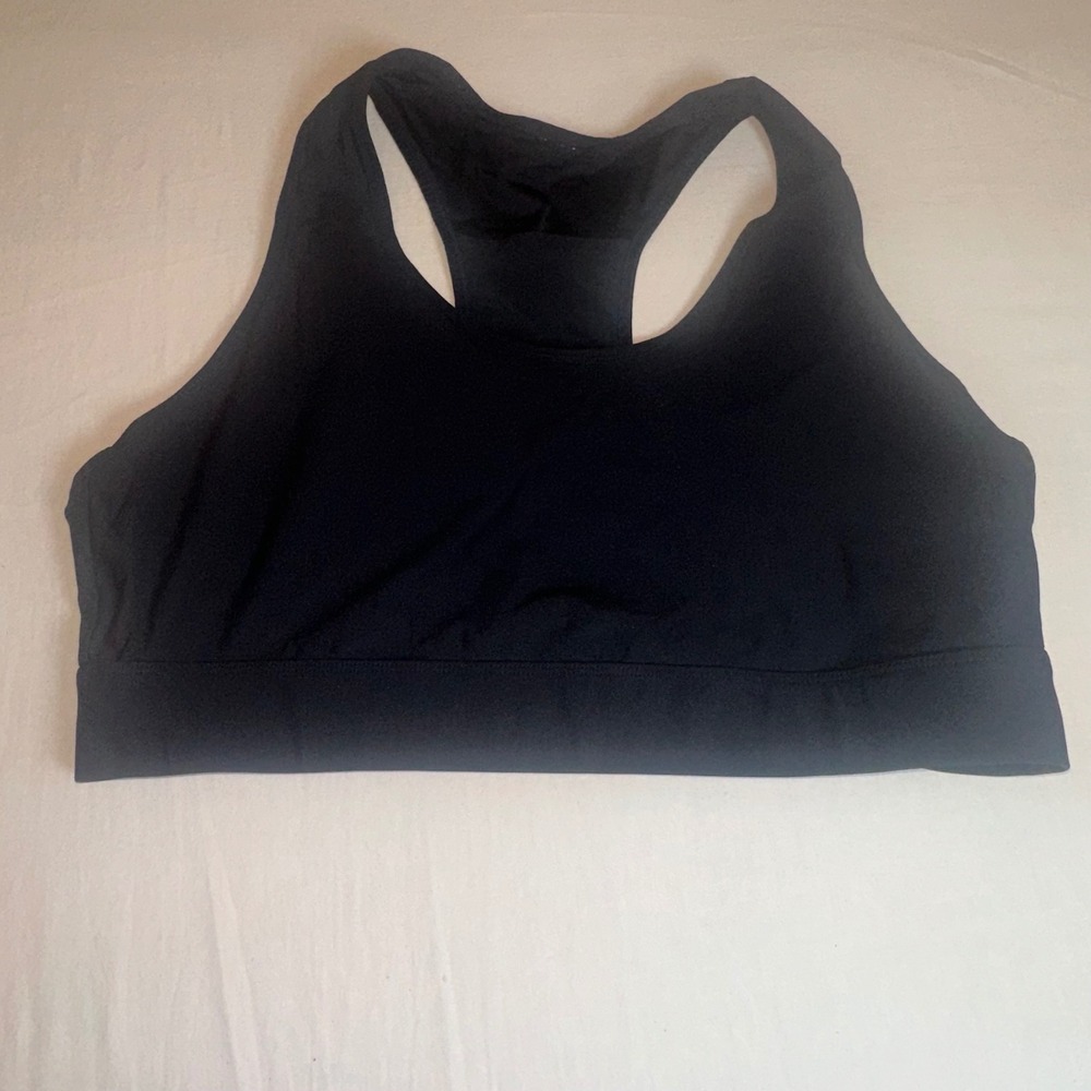 Fabletics Womens Black Racerback Sports Bra Activewear Size XL